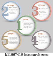 runder, numeriert, banner