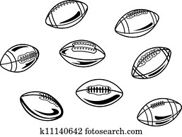 rúgbi, e, futebol americano, bolas