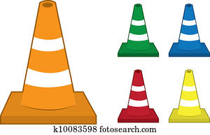 Two rows of safety cones Stock Image | pe0022001 | Fotosearch