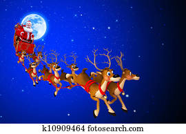 santa claus with his sleigh santa claus with his sleigh