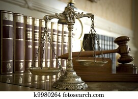 Scales of Justice and Judge`s gavel