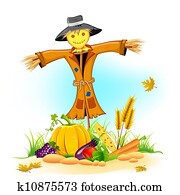 Scarecrow with Vegetable Scarecrow with Vegetable