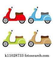 scooter detail illustration scooter detail illustration
