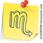 Scorpio zodiac sticky note