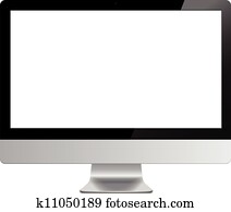 Screen computer isolated vector Screen computer isolated vector