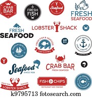 Seafood labels Seafood labels