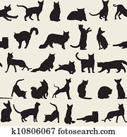 seamless background with cats seamless background with cats