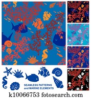 Seamless background with Coral Reef Seamless background with Coral Reef