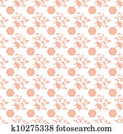 Seamless Peach & White Damask Seamless Peach & White Damask