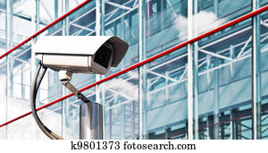 Security Camera in a Modern Office