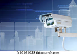 Security Camera or CCTV on digital background Security Camera or CCTV on digital background