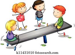seesaw kids