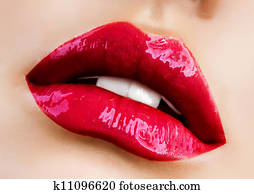 Sensual mouth. Red lipstick Sensual mouth. Red lipstick