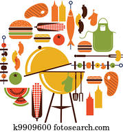set of bbq objects set of bbq objects