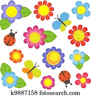 Set of flowers Set of flowers