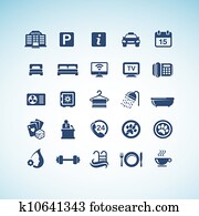 Set of hotel icons Set of hotel icons