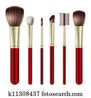 Set of makeup brushes Set of makeup brushes