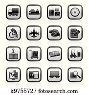 shipping and logistics icons shipping and logistics icons