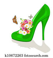 Shoes, flowers and butterflies Shoes, flowers and butterflies