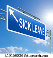 Sick leave concept.