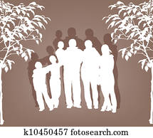 Silhouettes of people