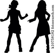 Silhouettes of teen Silhouettes of teen