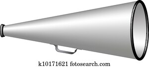 Silver vintage megaphone Silver vintage megaphone