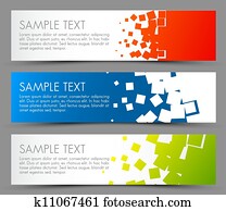 Simple colorful horizontal banners Simple colorful horizontal banners