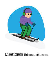 skiing player skiing player