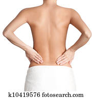 Slim waist of athletic woman