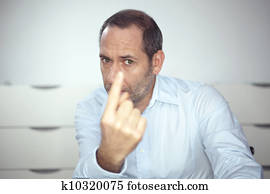 smart businessman makes gestures