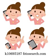 Smart phone people phone talk Smart phone people phone talk