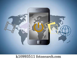 smart phone with applications smart phone with applications