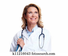 Smiling medical doctor woman with stethoscope. Smiling medical doctor woman with stethoscope.
