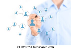 social, rede, conexão, conceito