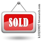 Sold red sign
