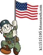 soldat, karikatur soldat, karikatur