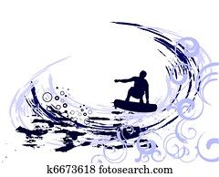sommerzeit, -, surfen sommerzeit, -, surfen