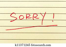 Sorry word