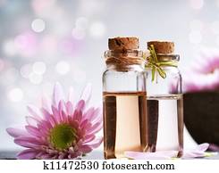 spa, essencial, Oil., aromatherapy