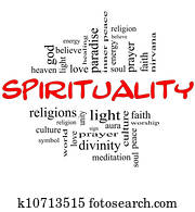 Spirituality Word Cloud Concept in red & black Spirituality Word Cloud Concept in red & black