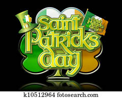 St Patricks Day Graphic on Shamrock St Patricks Day Graphic on Shamrock