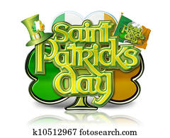 St Patricks Day Graphic on Shamrock St Patricks Day Graphic on Shamrock
