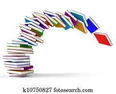 Stack Of Falling Books Representing Learning And Education Stack Of Falling Books Representing Learning And Education