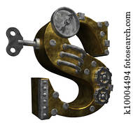 steampunk letter s steampunk letter s