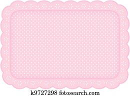 stellen matte, rosa, tupfen, spitze, doily stellen matte, rosa, tupfen, spitze, doily