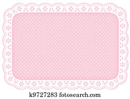 stellen matte, rosa, tupfen, spitze, doily stellen matte, rosa, tupfen, spitze, doily
