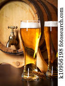 Still life with a draft beer