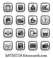 Stock exchange and finance icons
