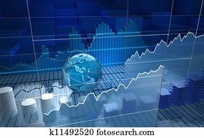 Stock exchange board, abstract Stock exchange board, abstract